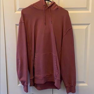 Men’s J Crew Vintage Fleece Hoodie - Salmon, L